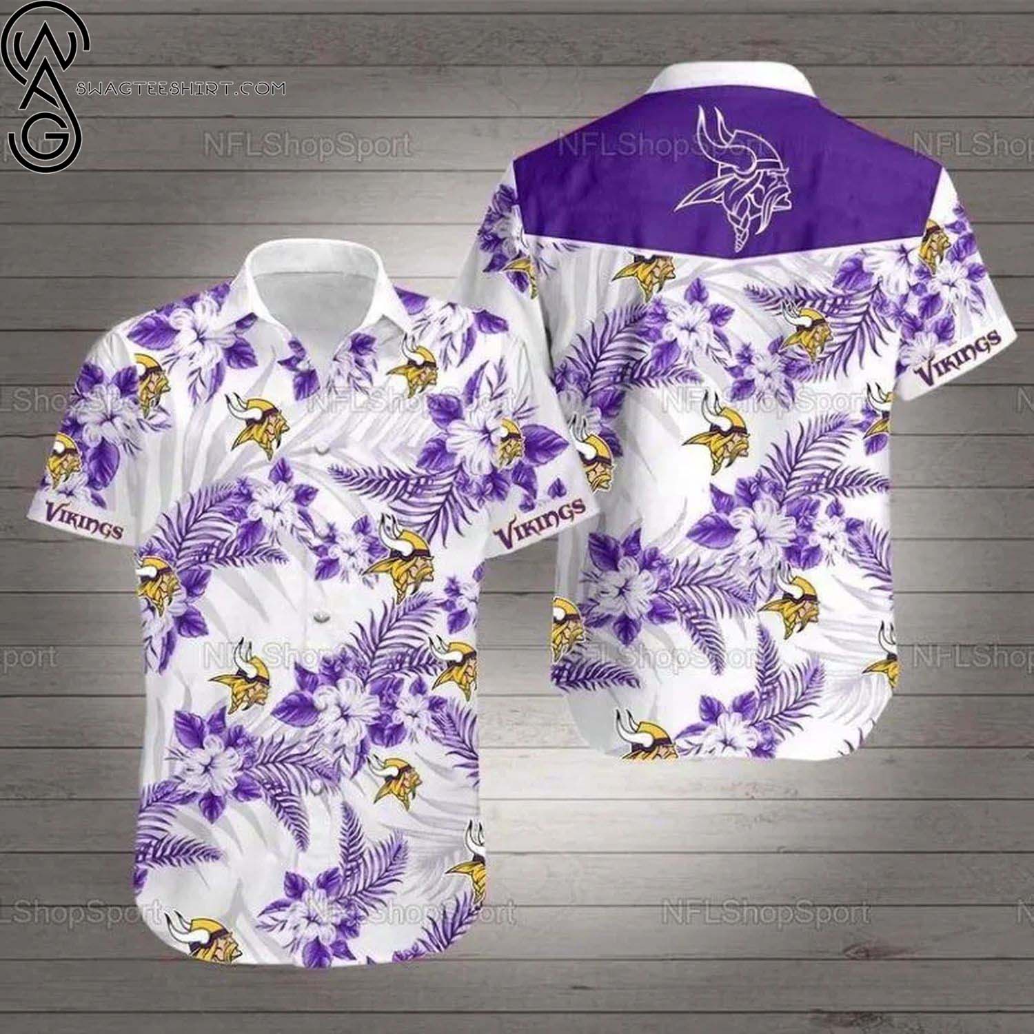 Minnesota Vikings Football Team Full Printing Hawaiian Shirt