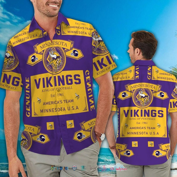 Minnesota Vikings Dassault Falcon 2000 Hawaiian Shirt