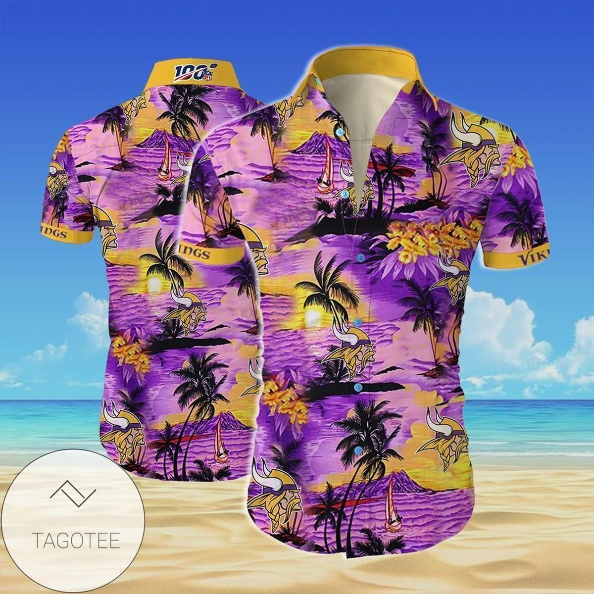 Minnesota Vikings Tropical Flower Authentic Hawaiian Shirt 2022