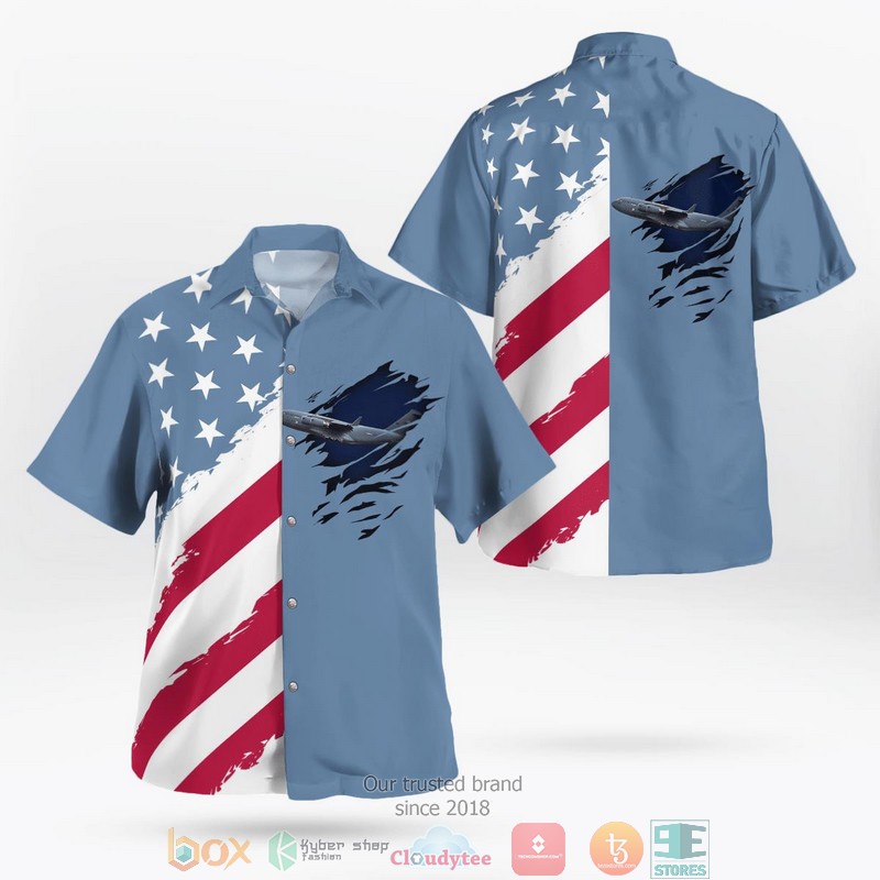 Mississippi Air National Guard 172nd Airlift Wing Boeing C-17 Globemaster III 4th of July Aloha Shirt