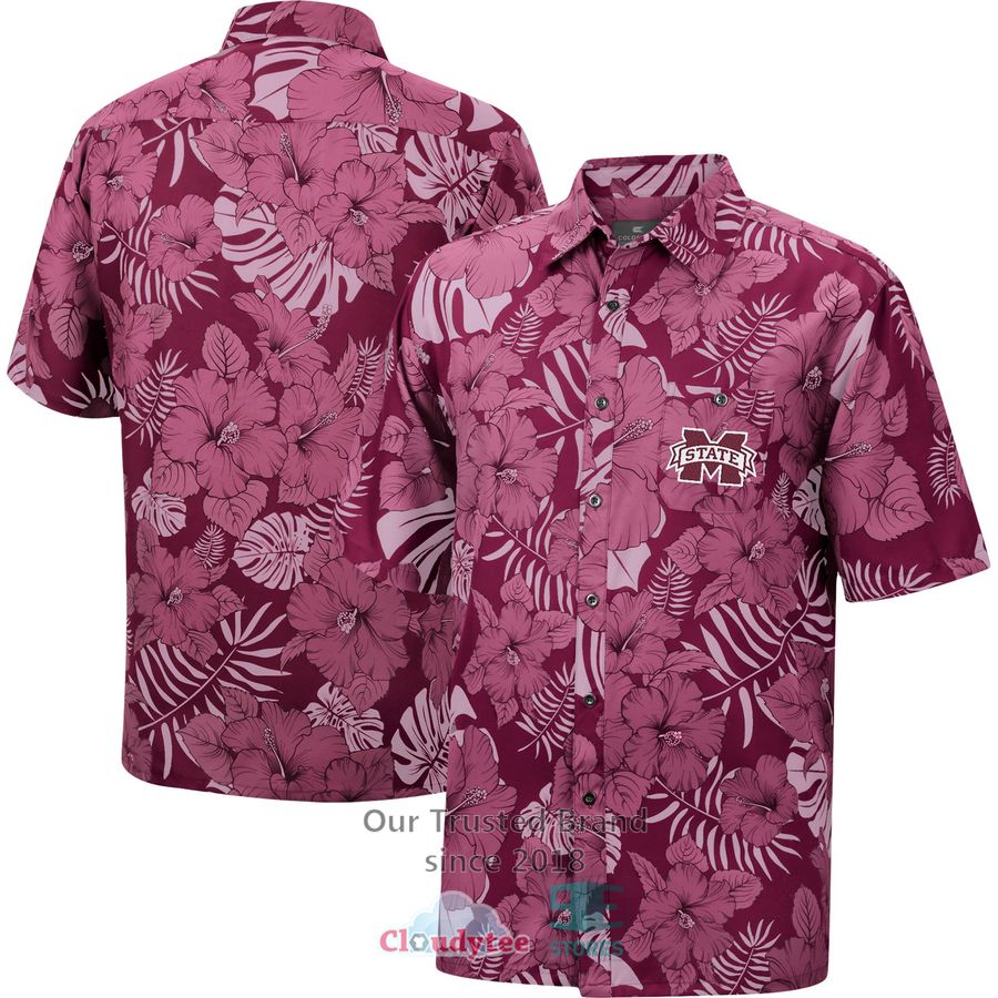 Mississippi State Bulldogs Colosseum The Dude Camp Maroon Hawaiian Shirt