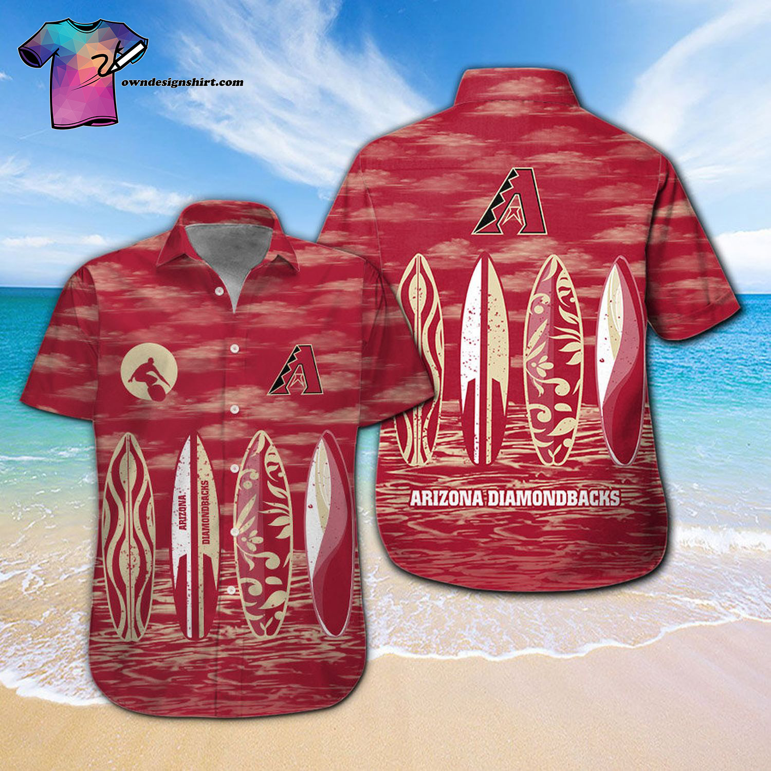 Mlb Arizona Diamondbacks Surfboard Summer Outfits Hawaiian Shirt