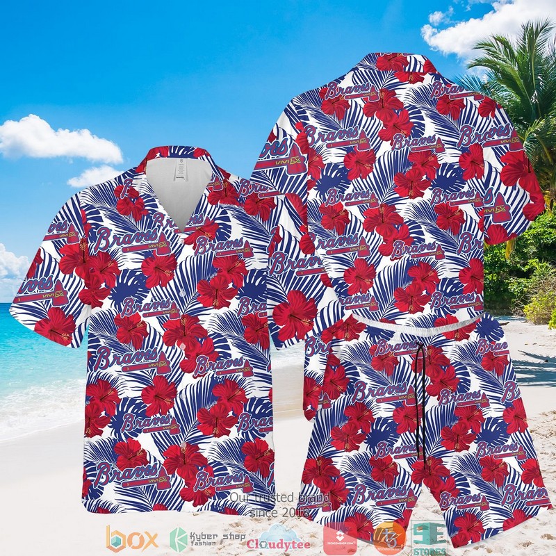 MLB Atlanta Braves Hibiscus Hawaian Summer Outfit