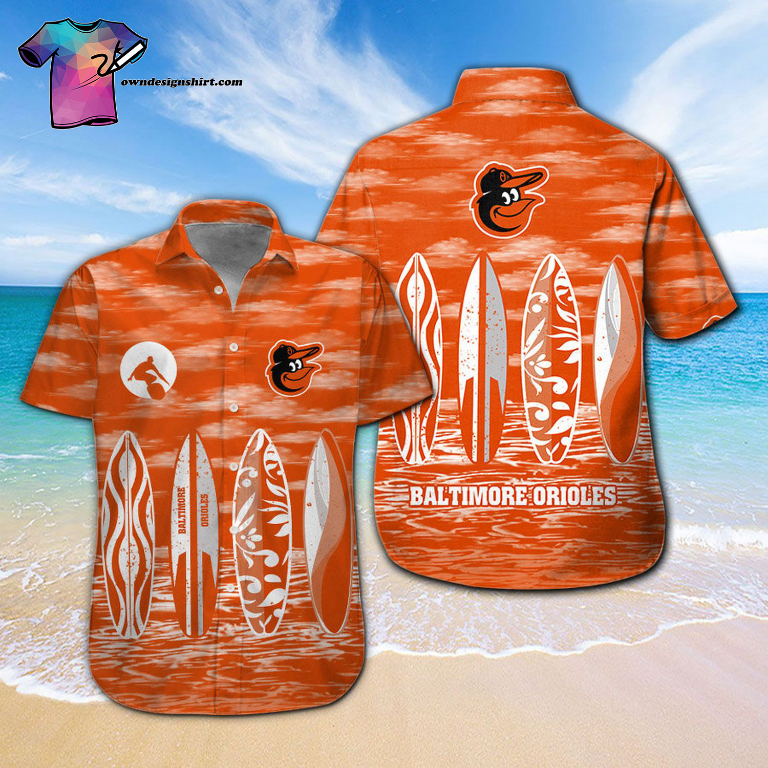 Mlb Baltimore Orioles Surfboard Summer Outfits Hawaiian Shirt