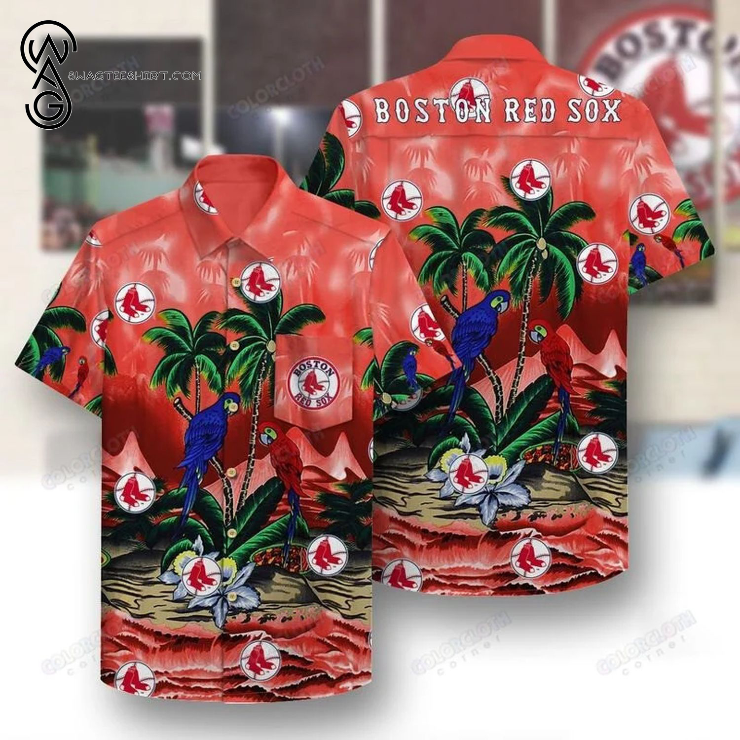 MLB Boston Red Sox Coconut Aloha Hawaiian Shirt