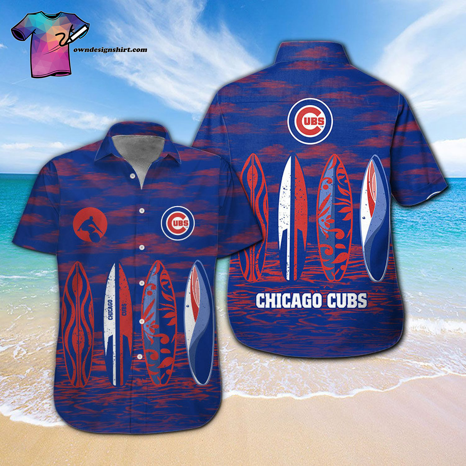 Mlb Chicago Cubs Surfboard Summer Outfits Hawaiian Shirt