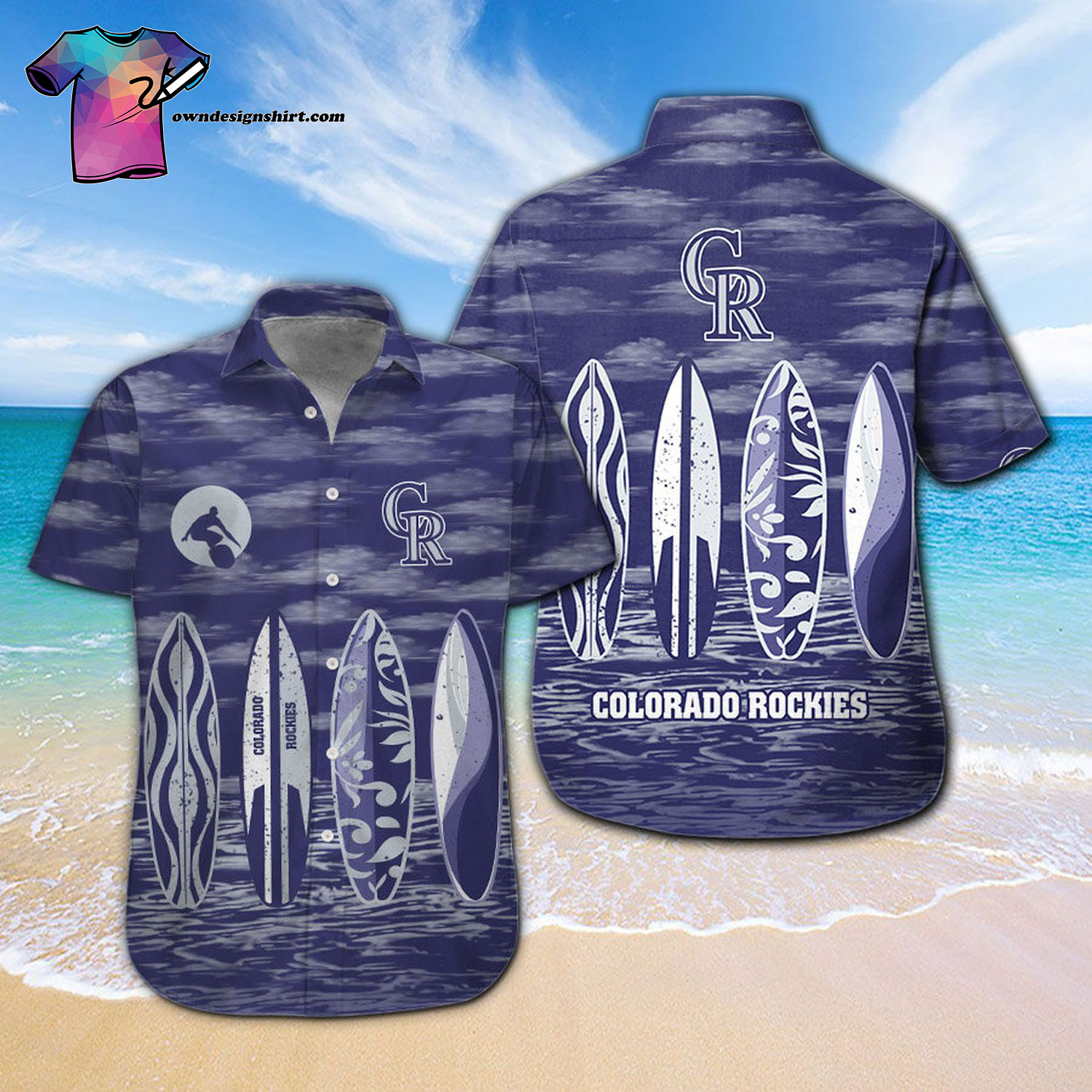 Mlb Colorado Rockies Surfboard Summer Outfits Hawaiian Shirt