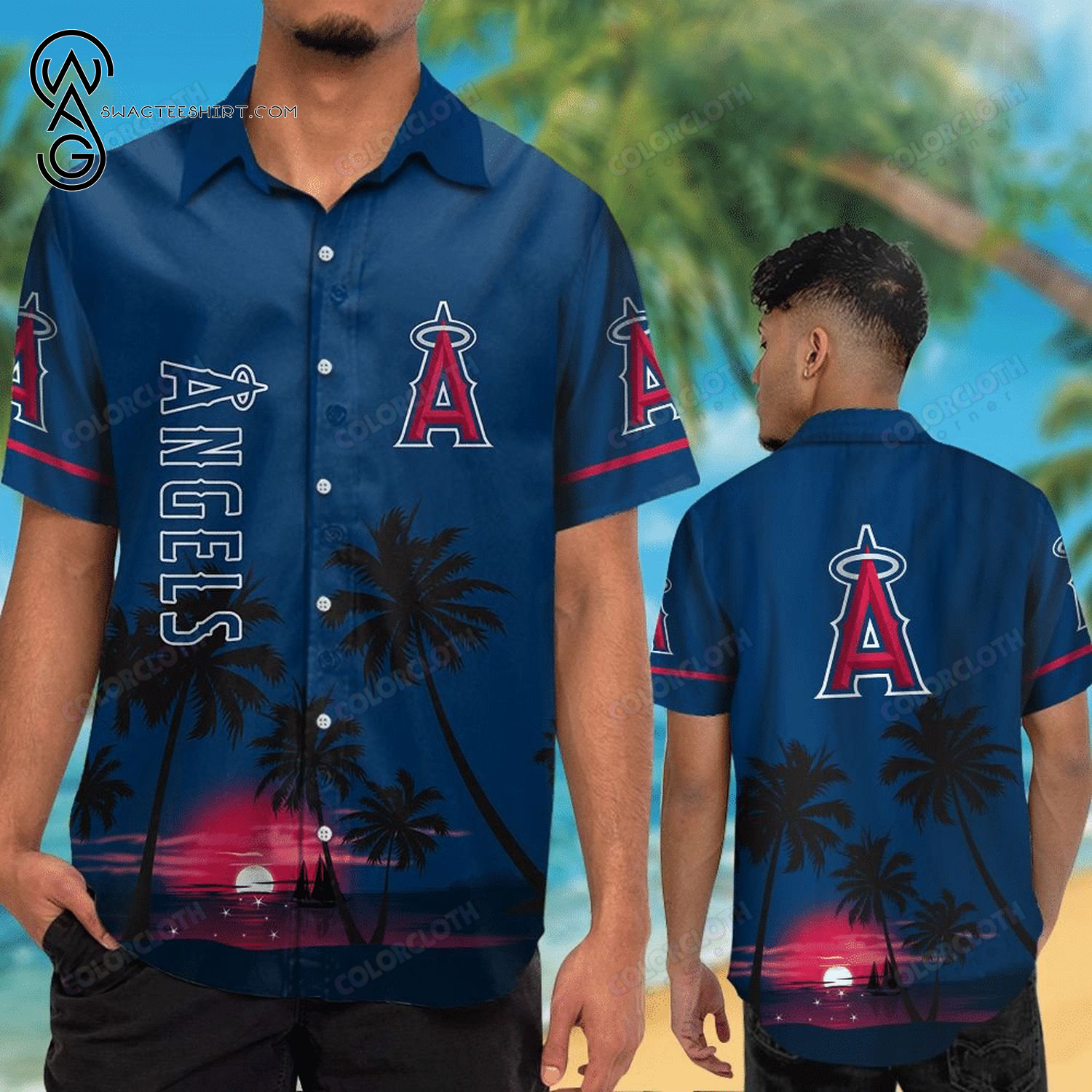 MLB Los Angeles Angels Baseball Team Summer Hawaiian Shirt