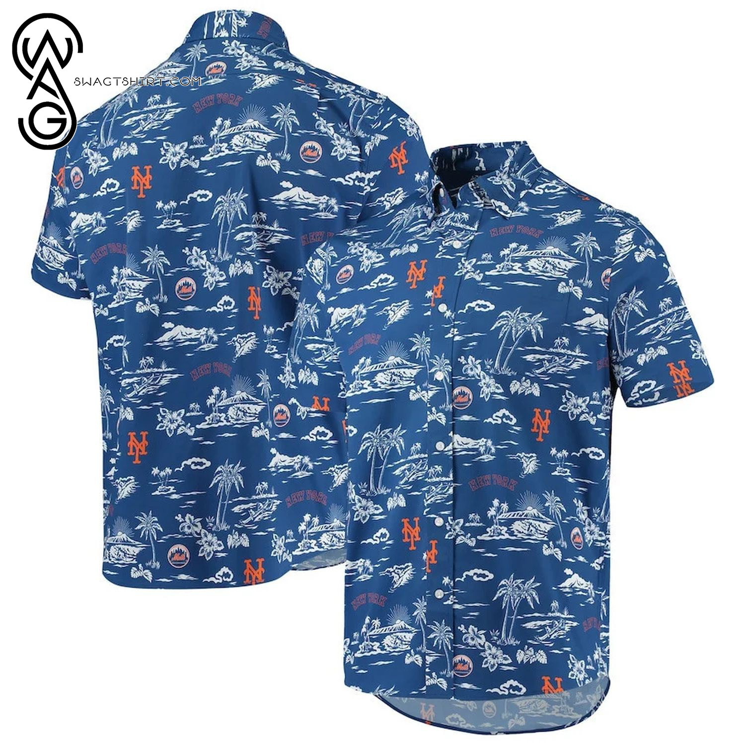 MLB New York Mets Full Print Aloha Hawaiian Shirt