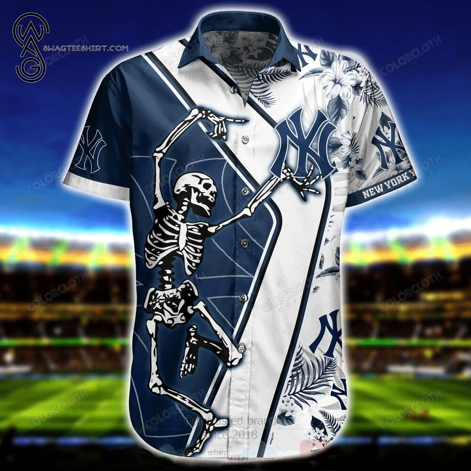 MLB New York Yankees Full Print Aloha Hawaiian Shirt