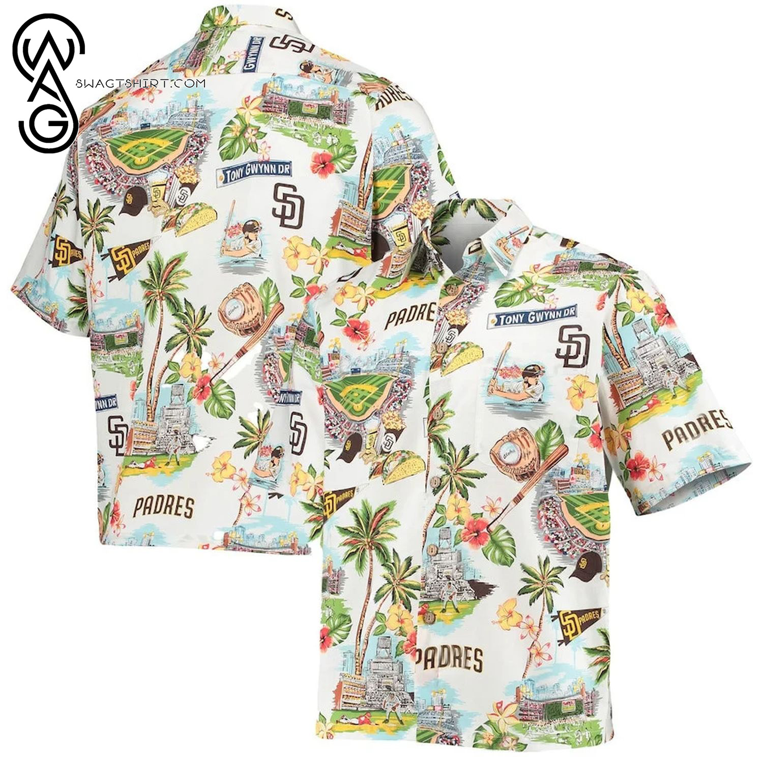 MLB San Diego Padres Full Print Aloha Hawaiian Shirt