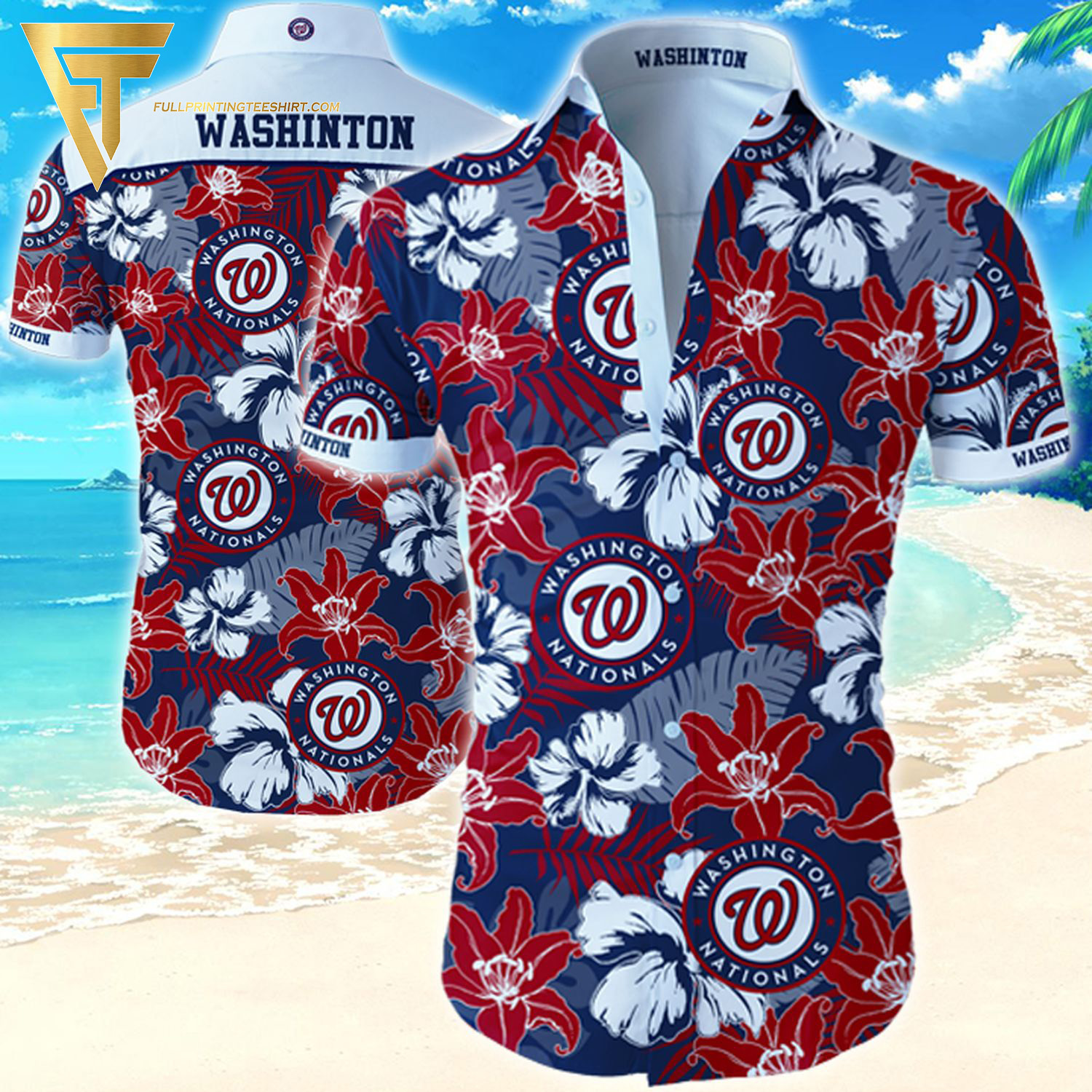 MLB Washington Nationals Sports Summer Hawaiian Shirt