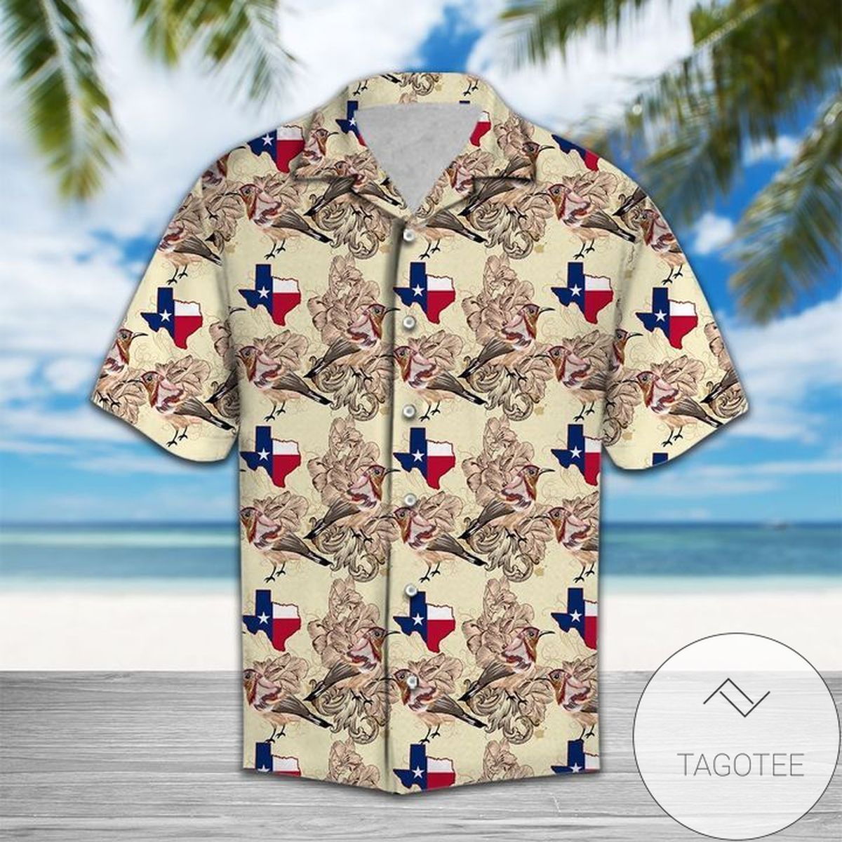 Modelo Palm Hawaiian Shirt