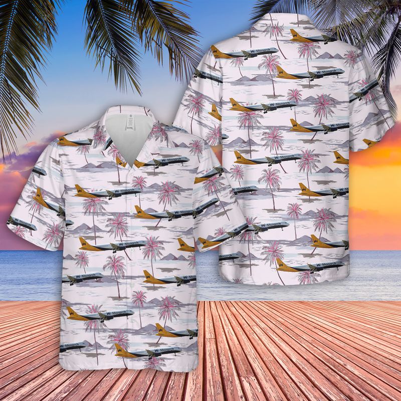 Monarch Airlines Boeing 737 MAX 8 Hawaiian Shirt