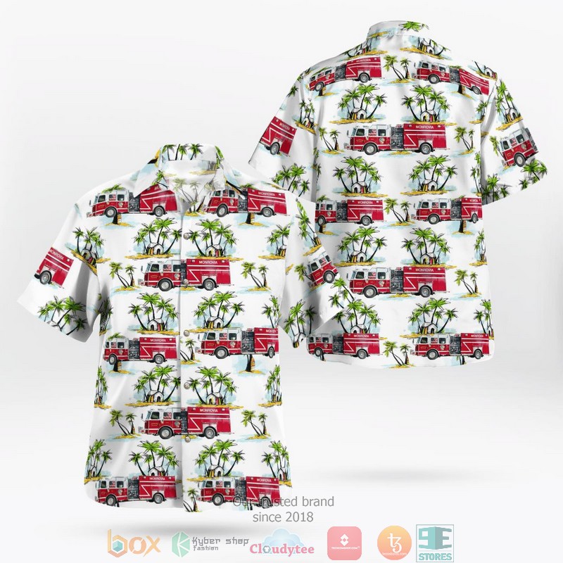 Monrovia Volunteer Fire-Rescue Madison Alabama Hawaiian Shirt