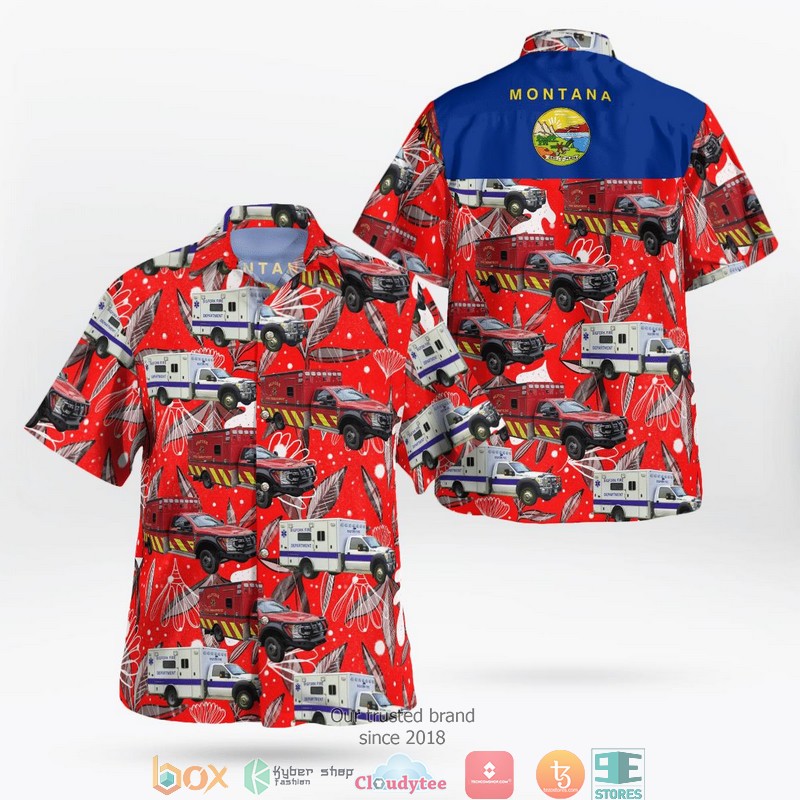 Montana City Montana Montana City Volunteer Fire Department Hawaiian shirt