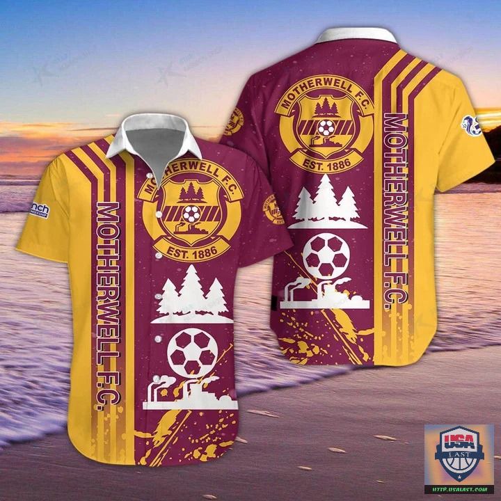 Motherwell FC Aloha Hawaiian Shirt And Short