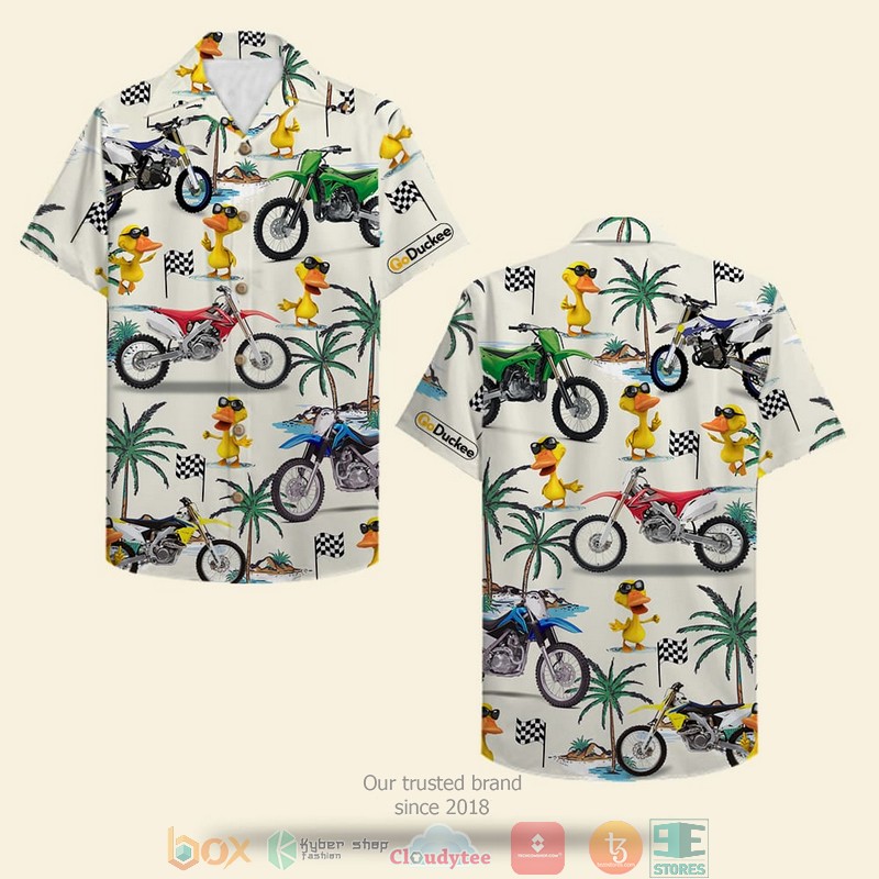 Motocross and Swag Duck Kid Hawaiian Shirt