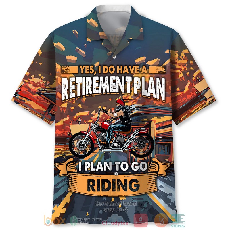 Motorcycle Skull Hawaiian Shirt