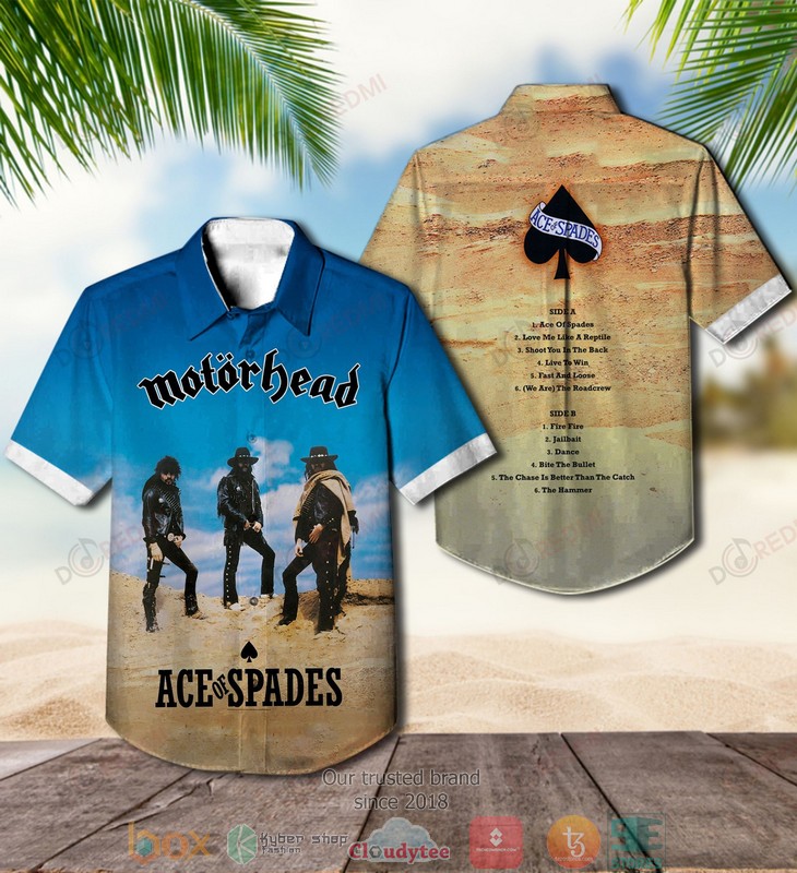 Motorhead All the Aces Short Sleeve Hawaiian Shirt