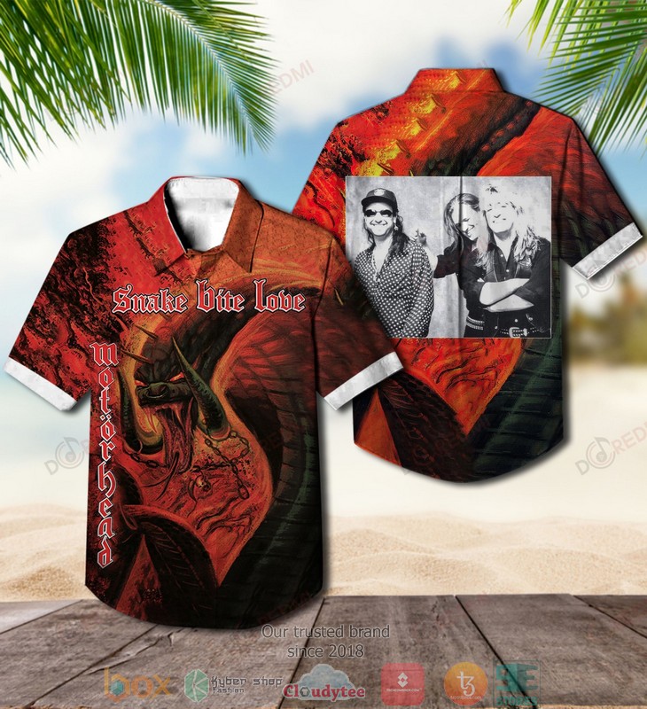 Motorhead Snake Bite Love Short Sleeve Hawaiian Shirt