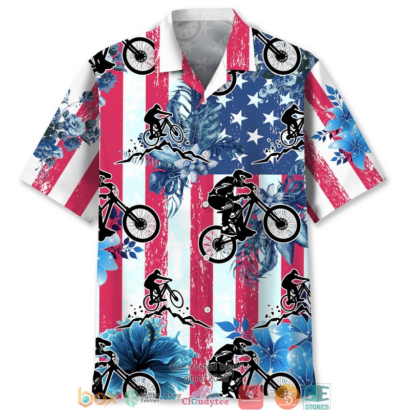 Mountain Bike Vintage Hawaiian Shirt