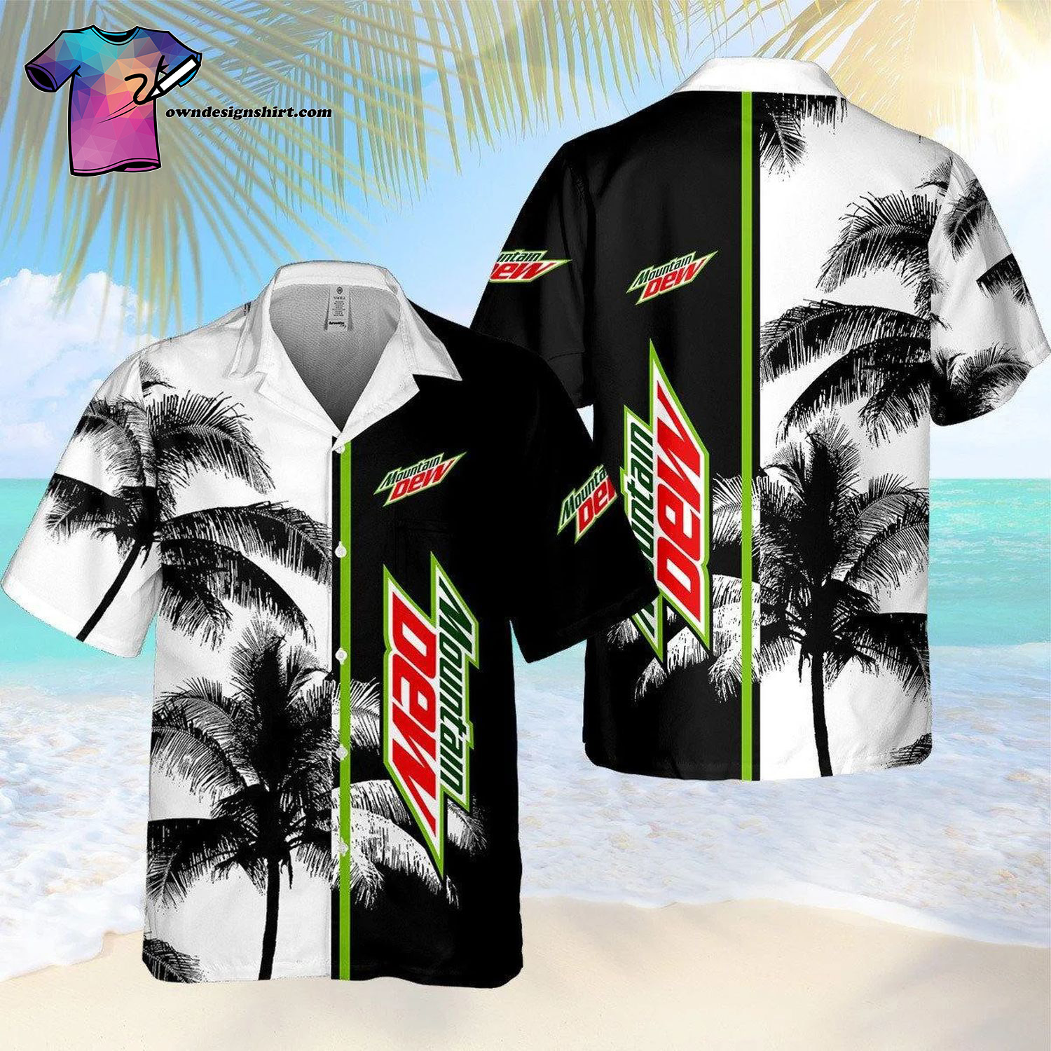 Motocross Dirt Bike Pattern Full Printing Hawaiian Shirt