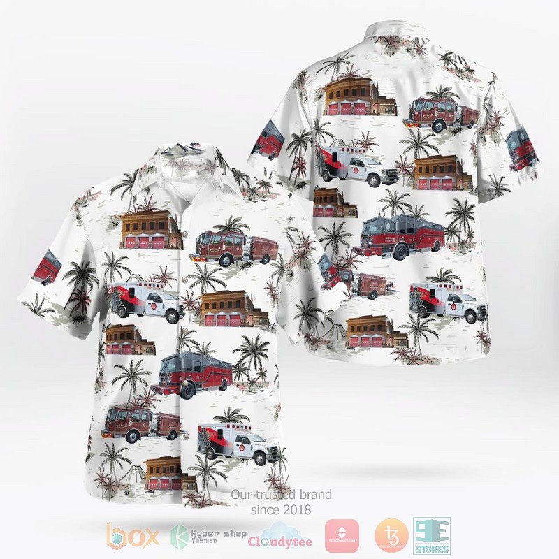 Muncie Indiana Delaware County EMS Station 3  Muncie Bypass Hawaiian Shirt