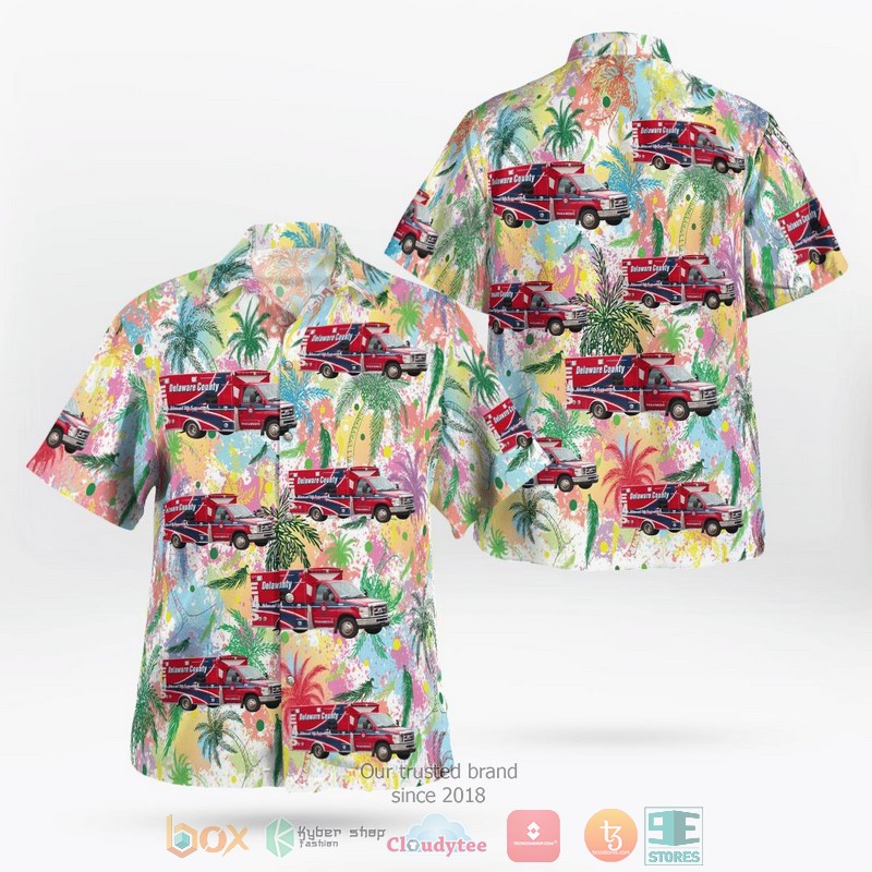 Muncie Indiana Delaware County EMS Station 3  Muncie Bypass Hawaiian Shirt