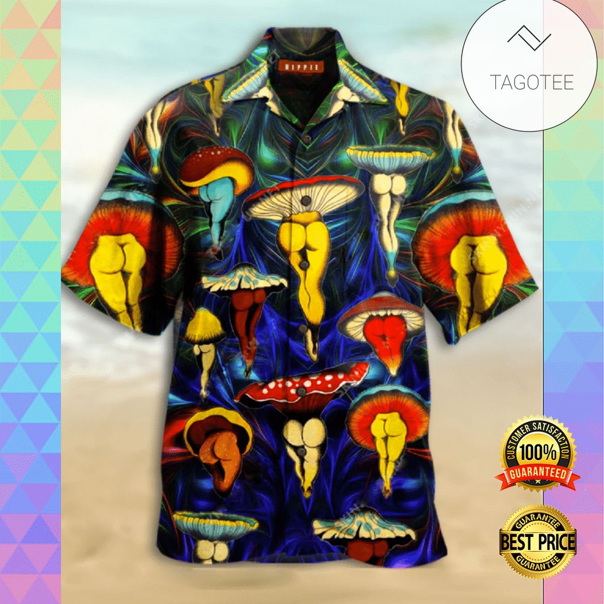 Mushroom Colorful Pattern Hawaiian Shirt