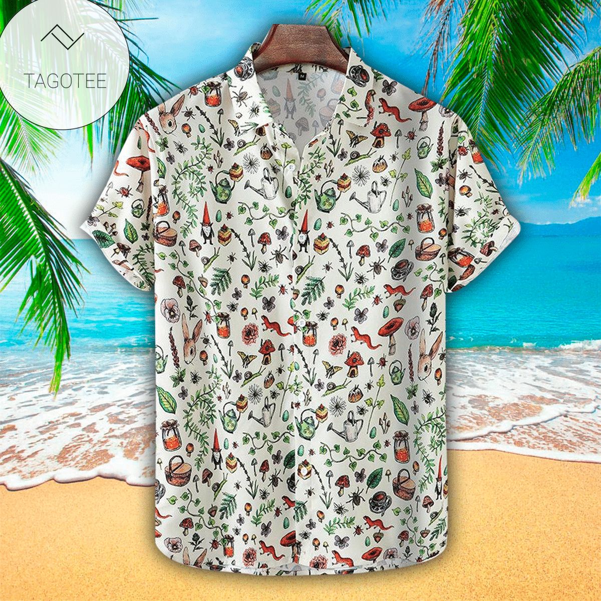 Mushroom Hippie Hawaiian Shirt