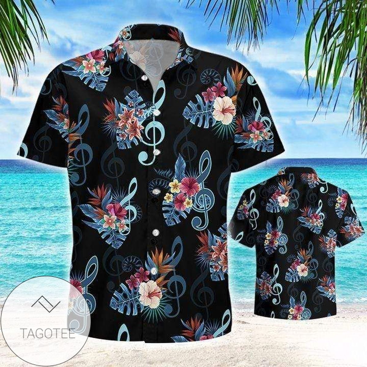 Musical Instrument Gallery 3d Hawaiian Shirt For Men With Vibrant Colors And Textures