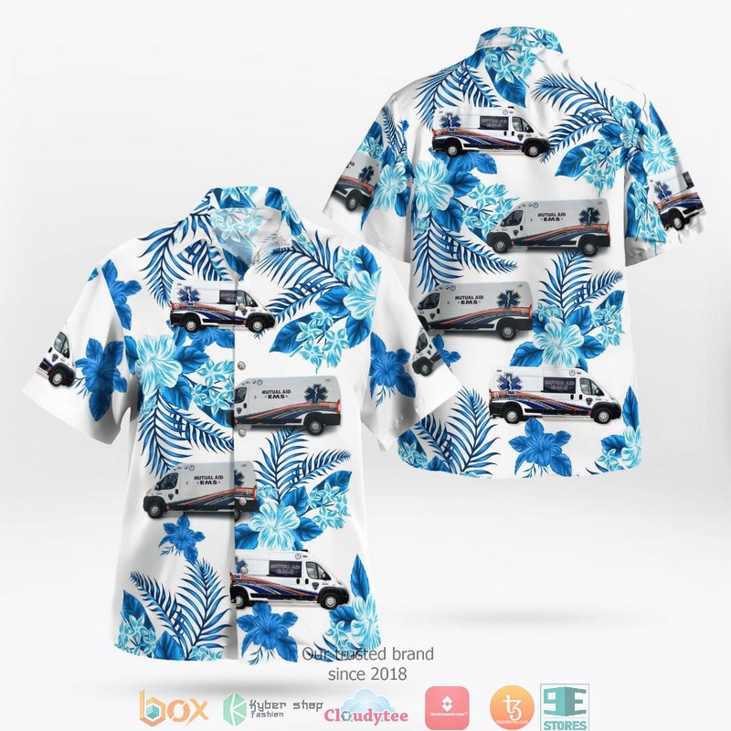 Myrtle Beach Fire Department South Carolina Fire Engine Hawaiian Shirt