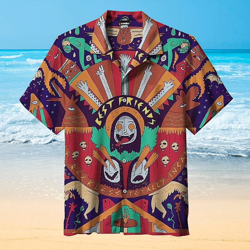 MTV Logo Collage Hawaiian Shirt