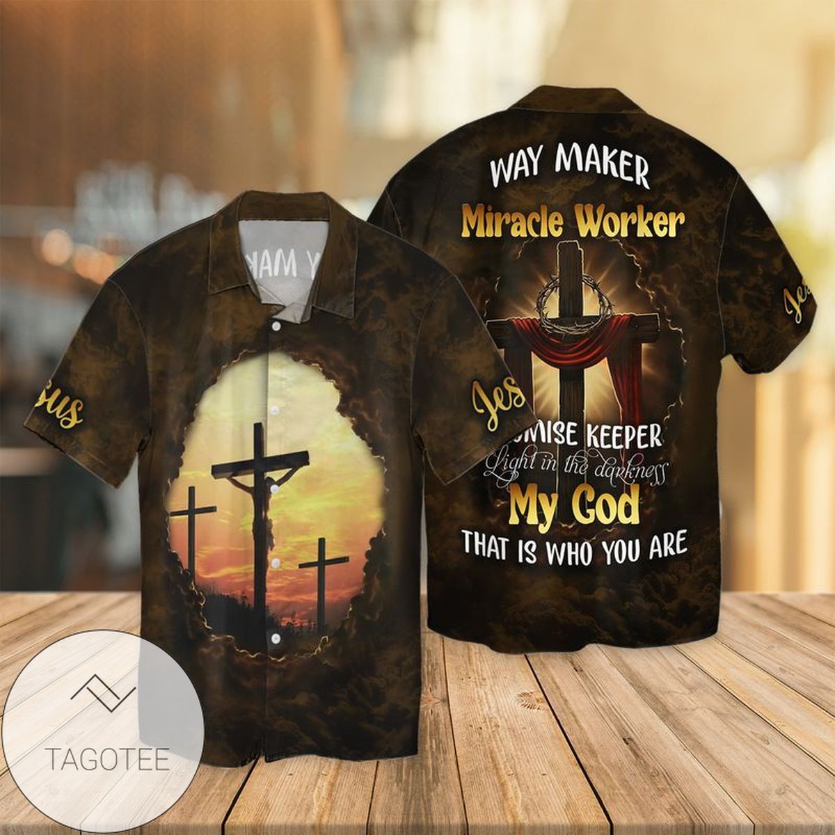 My God Not Dead Follow Me I Believe in God Our Father I Believe In Christ The Son Graphic Print Short Sleeve Hawaiian Casual Shirt