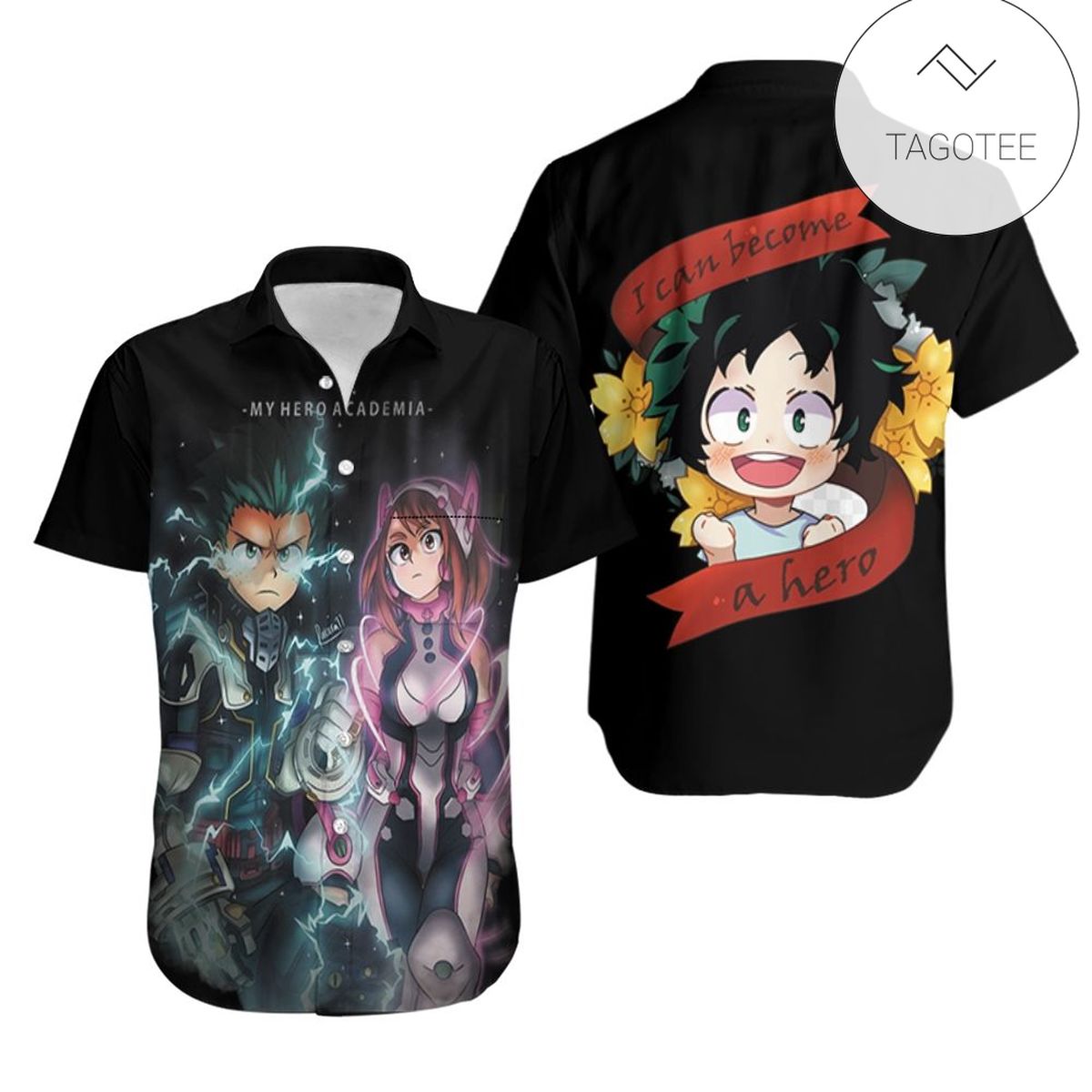 My Hero Academia Hawaii Shirt Chibi Midoriya Izuku Galaxy Hawaiian Aloha Shirt