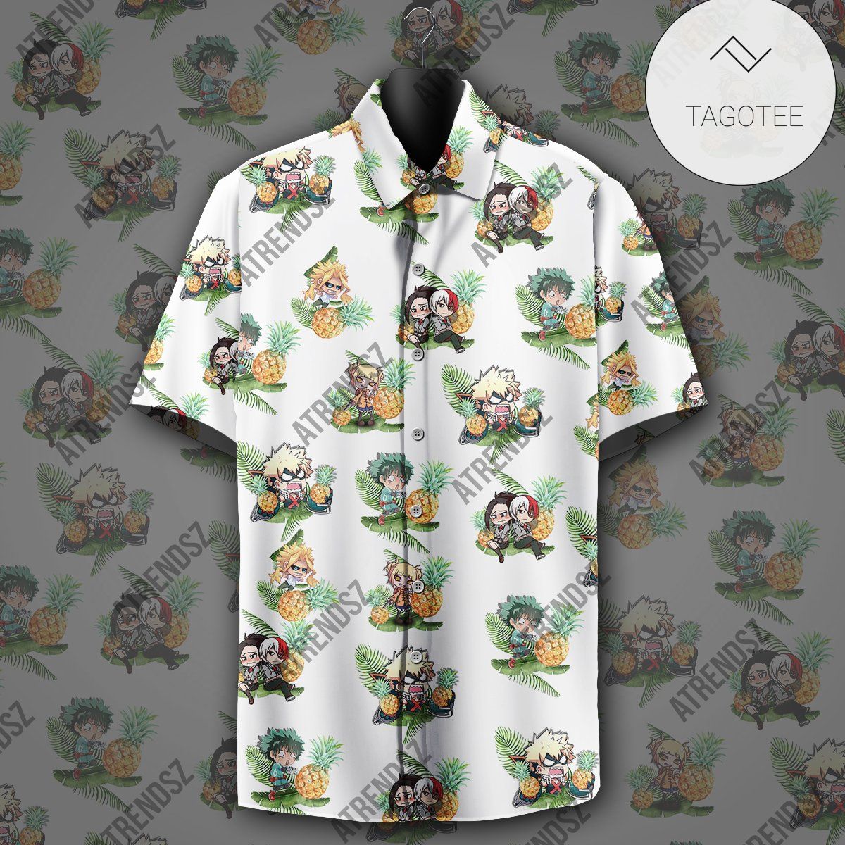 My Hero Academia Hawaii Shirt Todoroki Shouto Midoriya Izuku Purple Hawaiian Aloha Shirt