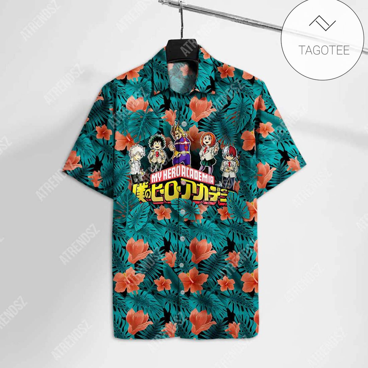 My Hero Academia Hawaiian Shirt Midoriya Izuku Faces Black Pink Hawaii Aloha Shirt