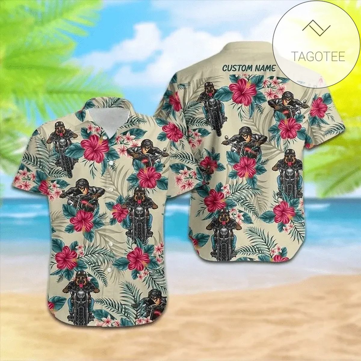 Nana Hawaiian Graphic Print Short Sleeve Hawaiian Casual Shirt