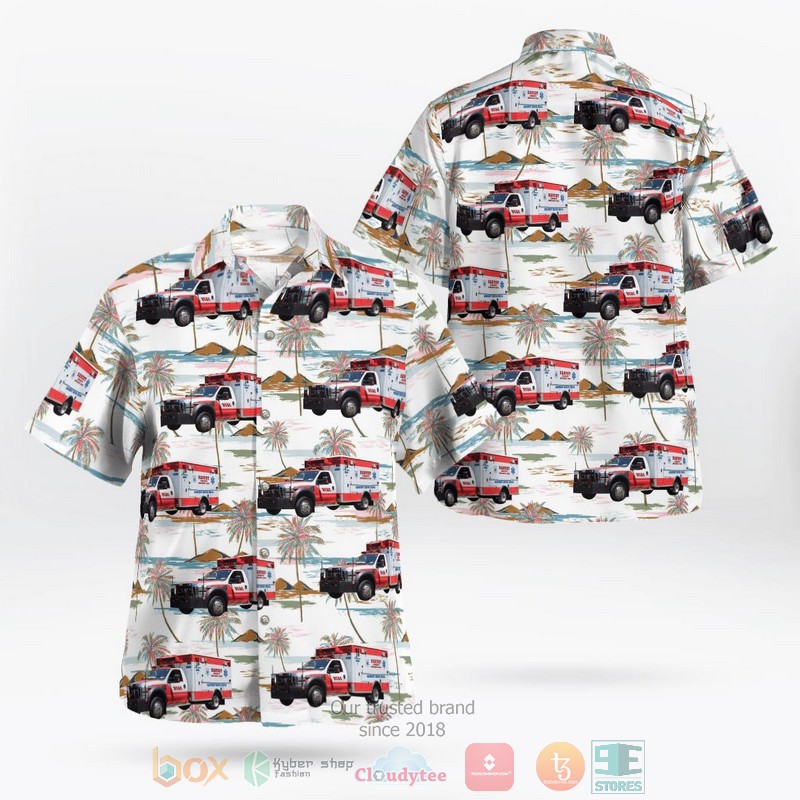 Nanuet New York Nanuet EMS Ford Interceptor Fly Car Hawaiian Shirt