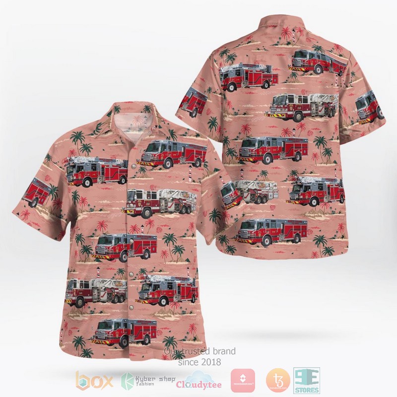 Napa Fire Department California Hawaiian Shirt