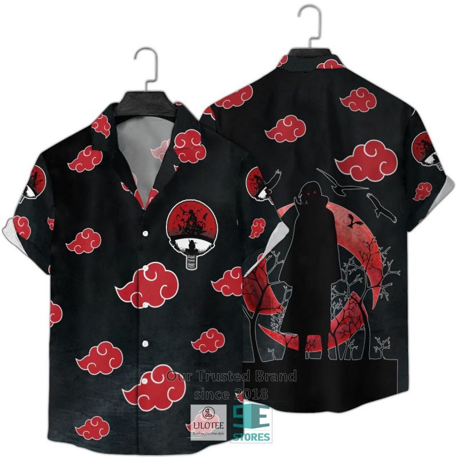 Naruto Black Red Casual Hawaiian Shirt