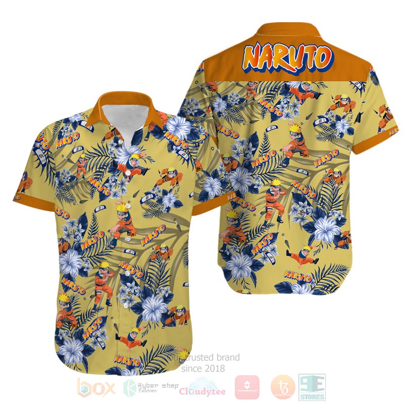 Naruto Akatsuki Button Down Hawaiian Shirt