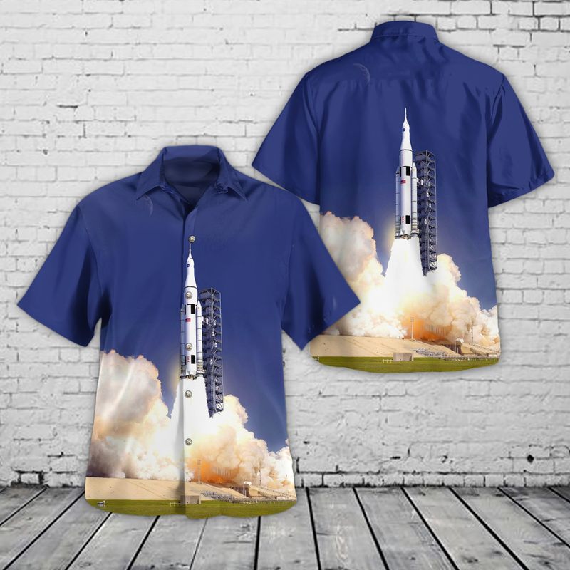 NASA Space Shuttle Discovery And STS-124 Hawaiian Shirt