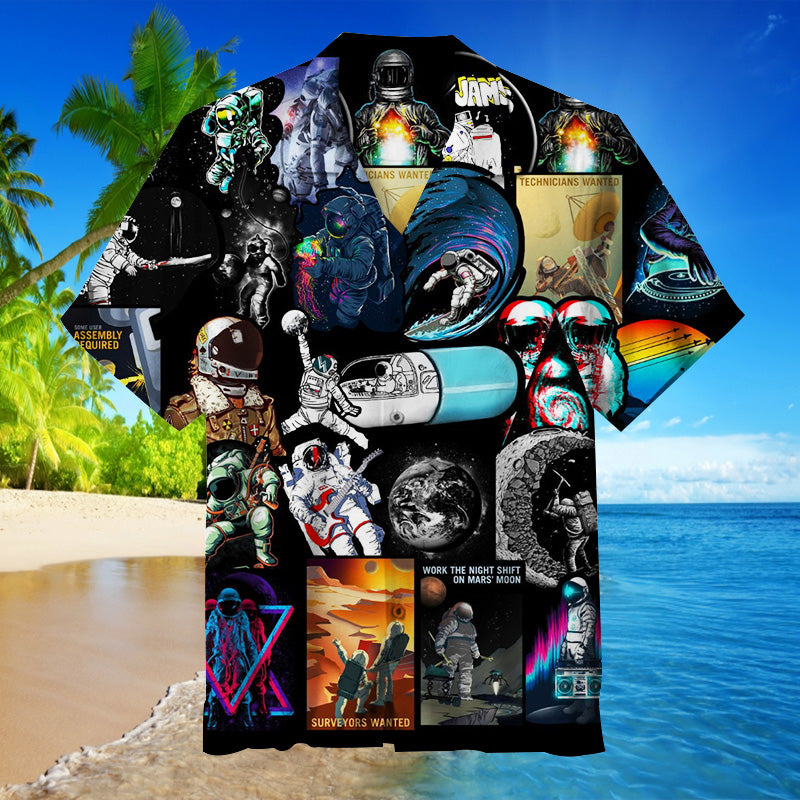 NASA Space Science UFO Hawaiian Shirt- Teasearch3d