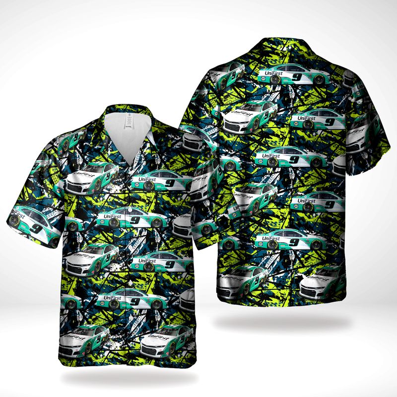 NASCAR Racing Cars No 5 Chevrolet Camaro ZL1 1LE Hawaiian Shirt