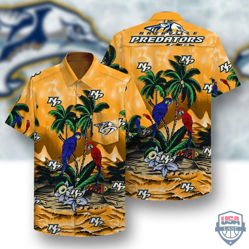 Nashville Predators Camouflage Vintage Hawaiian Shirt