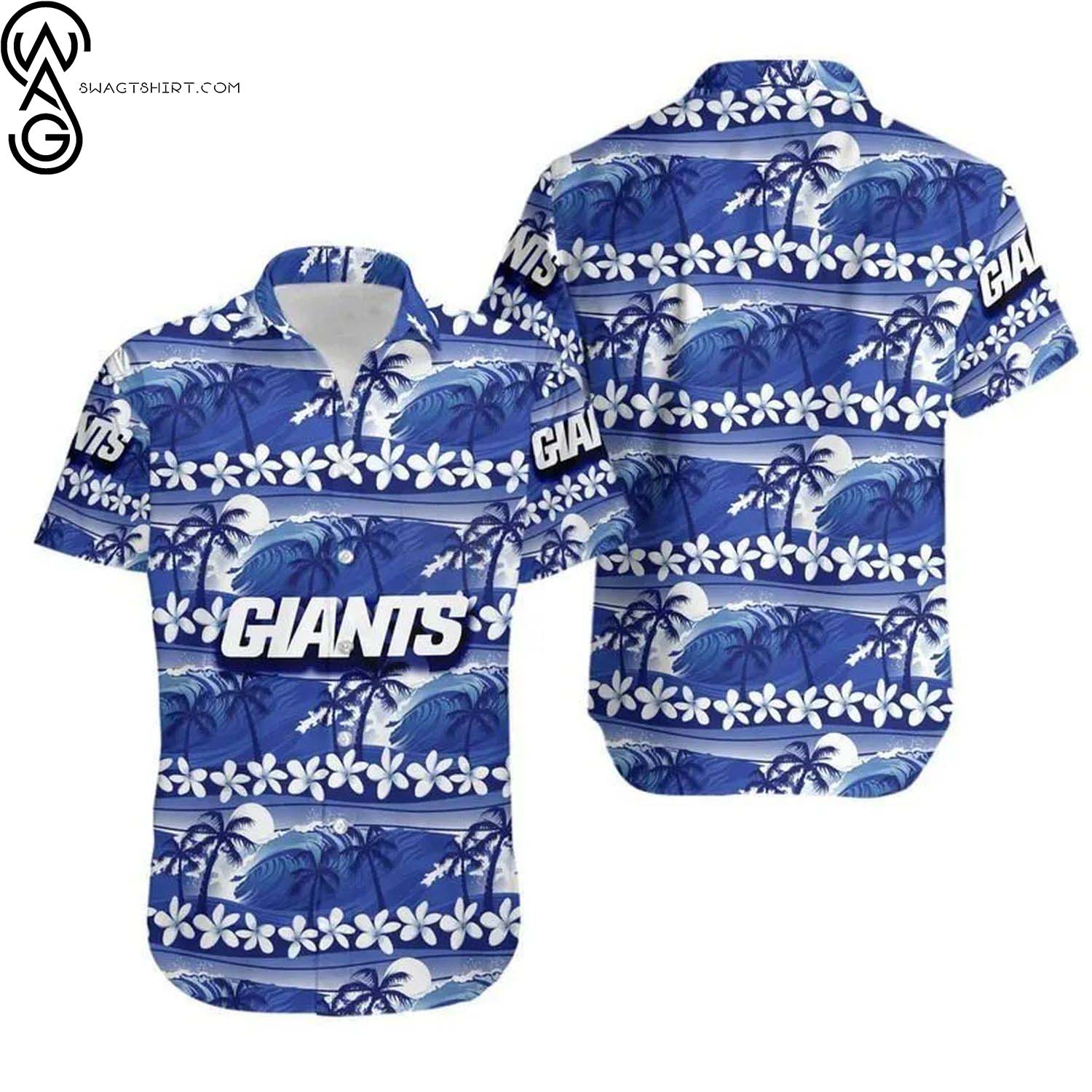 National Football League New York Giants Summer Aloha Hawaiian Shirt