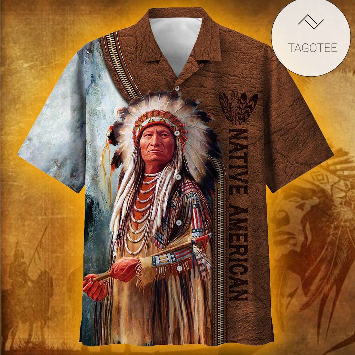 Native Amazing Horses Hawaiian Shirt