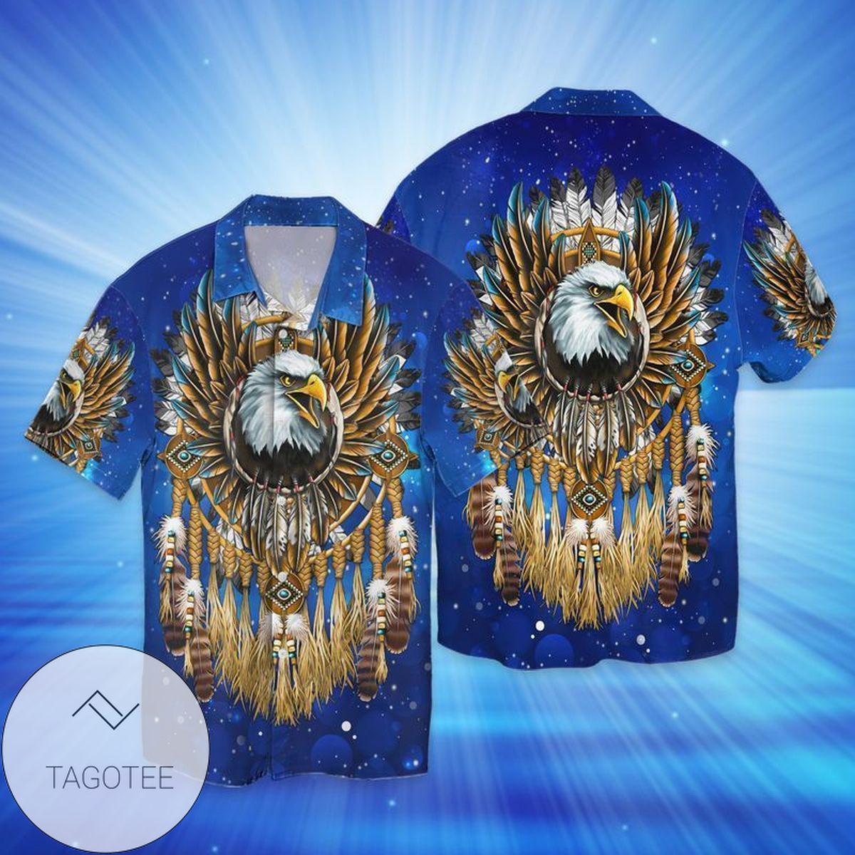 Native American Golden Feather Tropical 2022 Authentic Hawaiian Shirts